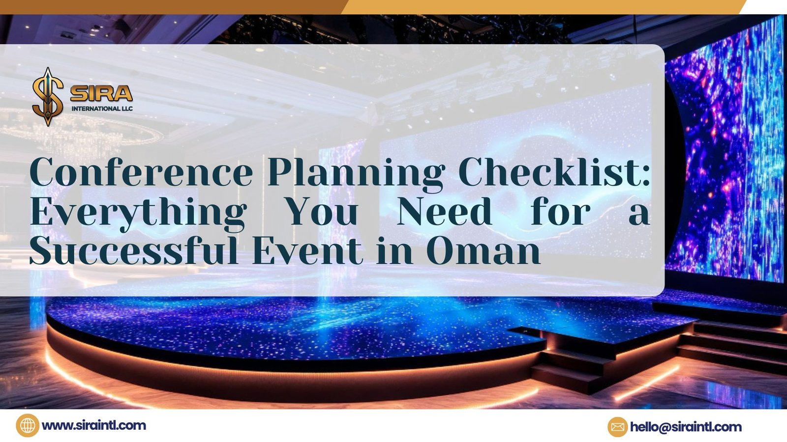Conference Planning Checklist for Oman Events - Sira International